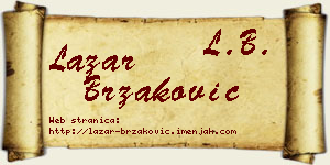 Lazar Brzaković vizit kartica